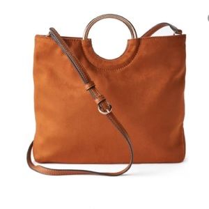 Gently used Lauren Conrad cross body suede purse